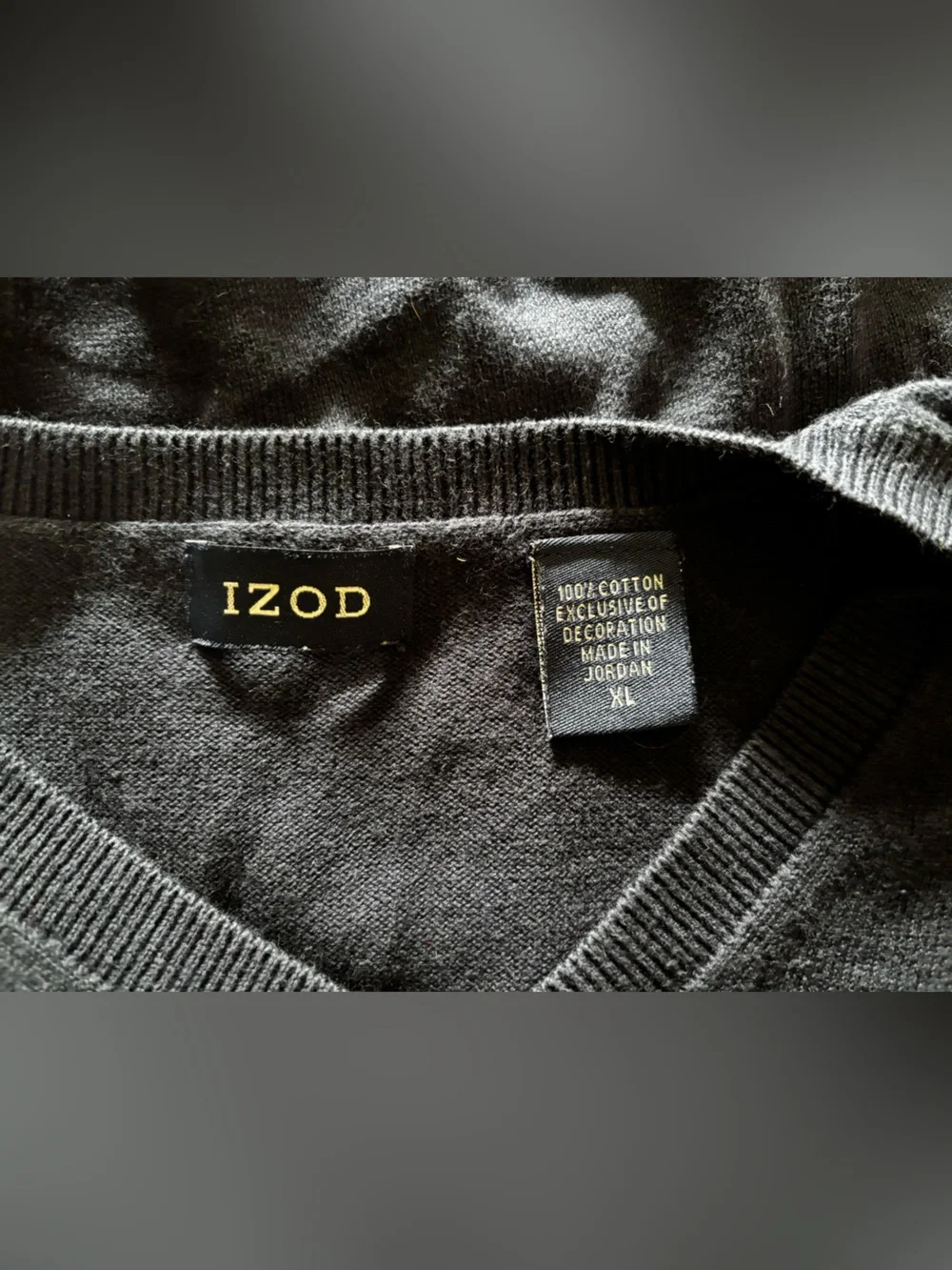 🔵 IZOD Sweater Vest — Navy V-Neck, Sz XL